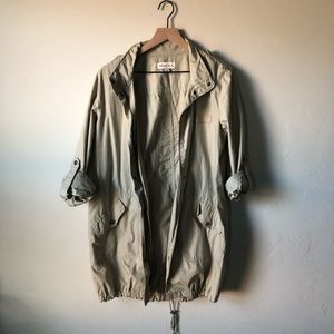 MERONA Trench Jacket: Tan, Large, Zipper & Pockets